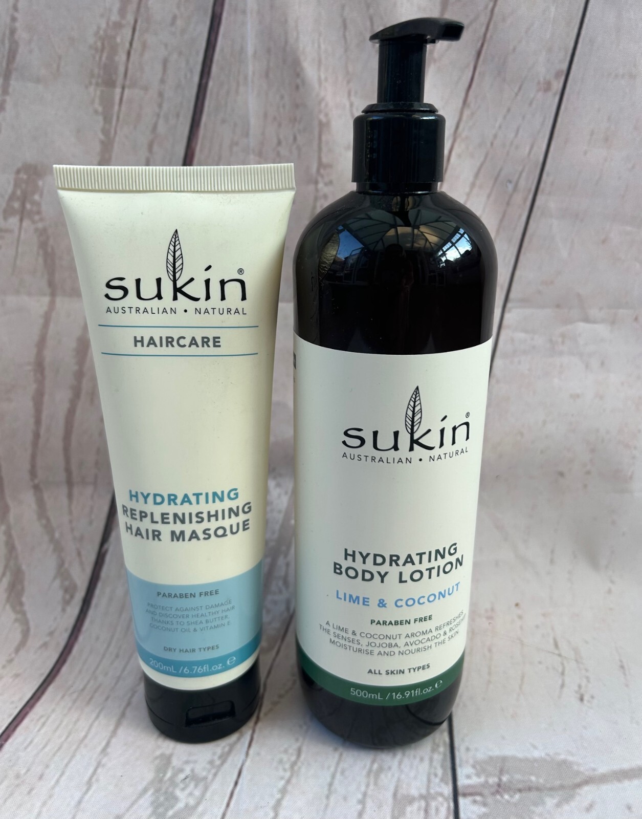 Sukin Natural Bundle Hydrating Body Lotion 500ml Lime And Coconut & Hair Masque
