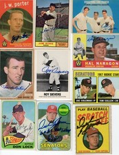 Autographed Washington Senators 1960's - 1970's All Years 10% off After 4 READ