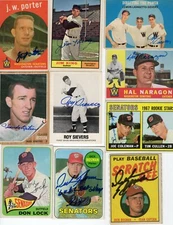 Autographed Washington Senators 1960's - 1970's All Years 10% off After 4
