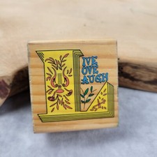 Live Love Laugh Rubber Stamp Capital Uppercase L Cardmaking Emotions Expressions