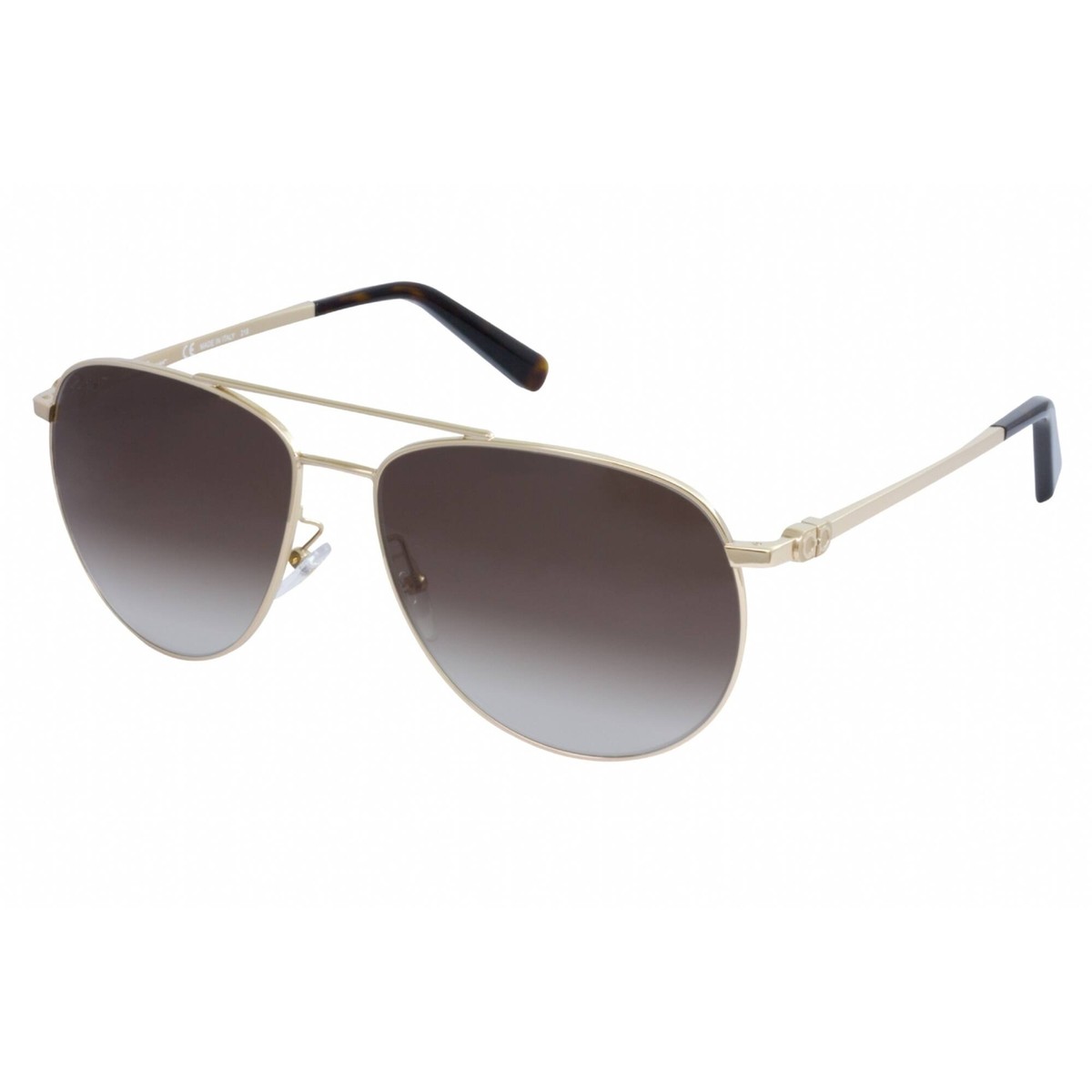 Salvatore Ferragamo Unisex Sunglasses Gold Frame Grey 