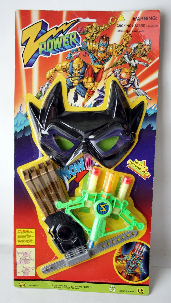 VINTAGE 1994 Z POWER MIGHTY ROBOTIC WARRIORS MASK CLAWS BOW CHAP