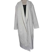 Cream Open Front Coat Size Large
