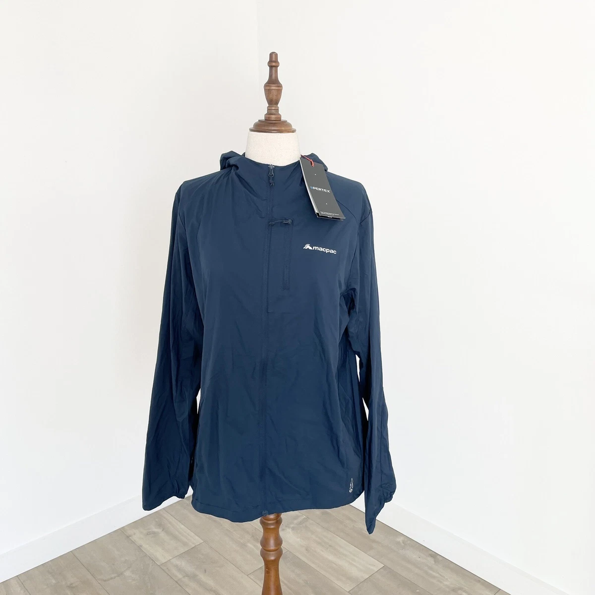Macpac Womens Pertex Quantum Air Eco Lightweight Jacket Size 16 Blue
