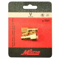 Milton S-761 Female V-Style Hi-Flow Plug Pack of 2