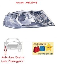 FARO FANALE PROIETTORE ANTERIORE DX PER SKODA OCTAVIA 2005 2008 AMBIENTE H7 H1