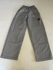 Chef Revival Pants Unisex Size XS Houndstooth Kitchen Uniform Polyester Blend