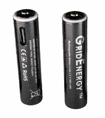 GridEnergy   Micro AAA Akku 1,5 V USB C 700 mAh 2 Stück NEUHEIT must have