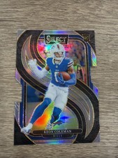 2024 Panini Select - Premier Level Keon Coleman #153 Silver Prizm Die-Cut (RC)