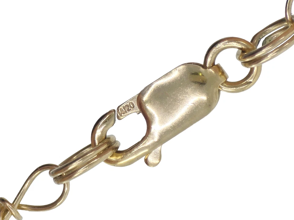 COLLAR DE TRABAJO DE ALAMBRE RELLENO DE ORO CON CUENTAS DE DONUT DE 13-14 mm de ágata amarilla natural de colección Foto 2 de 4