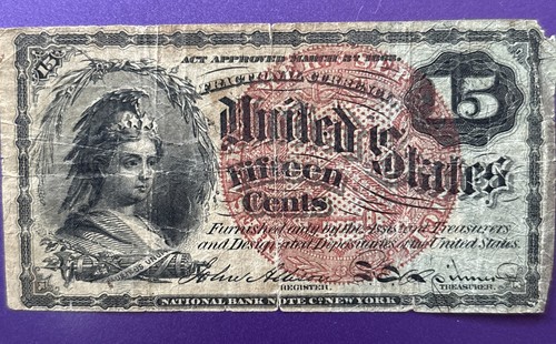 FR-1271 United States Fractional Currency 15c Note Small Red Seal (63896)