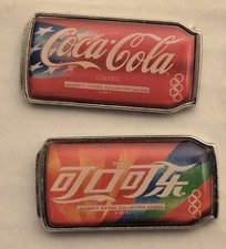 Rare Coca-Cola Olympic Games Collector Series Pins 2008 Beijing USA & China