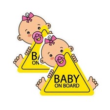 Pack Of 2 Baby on Board Sticker for Car