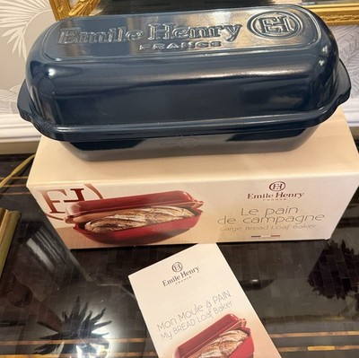 EMILE HENRY France Large Bread Loaf Baker NAVY Le Pain De Campagne NIB