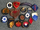 Vintage WW2 Era Lot of 15 Military Patches From Estate