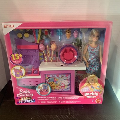 Barbie Mysteries: Beach Detectives Barbie 'Malibu' Treats and Game Booth Playset