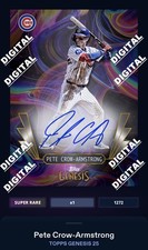 Topps Bunt Digital Card - Pete Crow Armstrong - Genesis 25 - Swirl Auto - Super