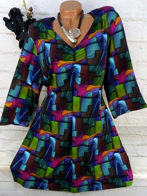 New Jersey Tunika Longshirt Bluse Kleid Shirt Top Lagenlook Viskose M 40 42