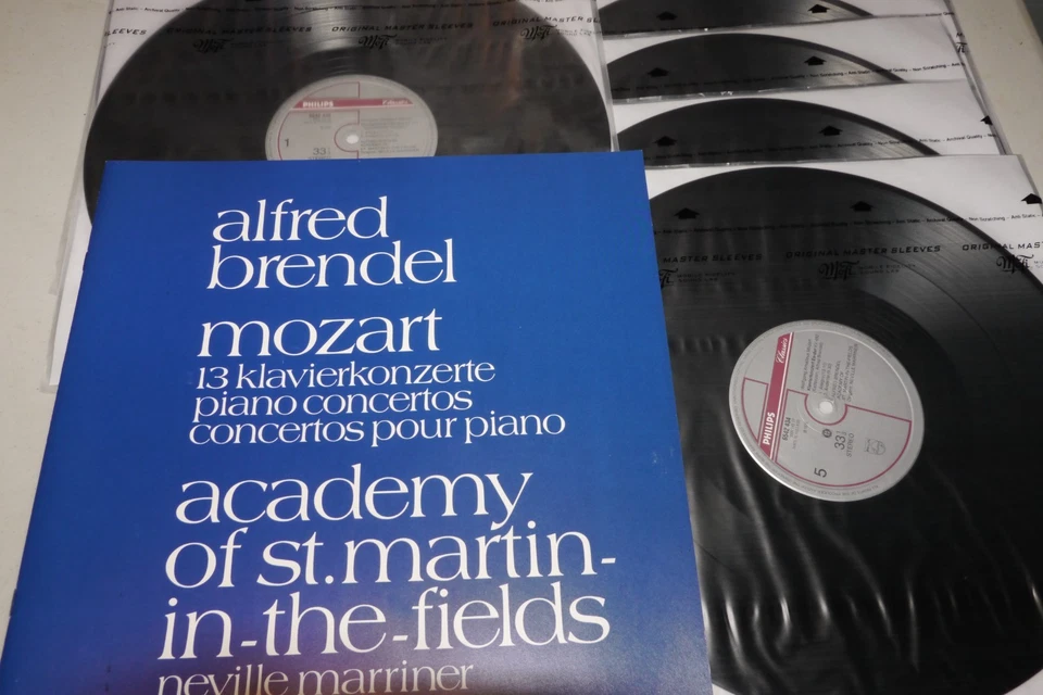 BRENDEL Mozart 12 Piano Concertos PHILIPS 6768 096 8LP Box MARRINER/ASMF -NM- - Image 2 of 4