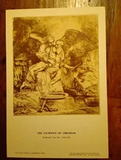 Rembrandt "The Sacrifice Of Abraham" Lithography