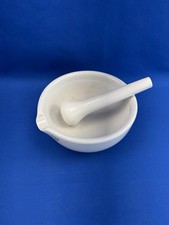 M&ouml;rser mit Pistill rau Haldenwanger Berlin 55-6a & 56-6a Porzellan Labor