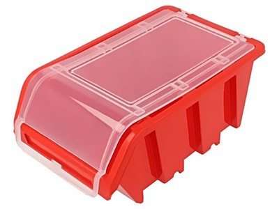 KTR20F-3020 Behälter: Küvette rot mit Schnappverschluss 195x120x90mm KISTENBERG