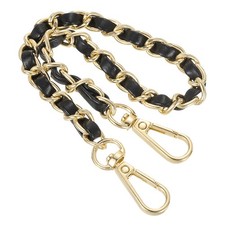 12" Purse Chain Strap DIY Bag Chain Strap Replacement Adjustable Black Gold