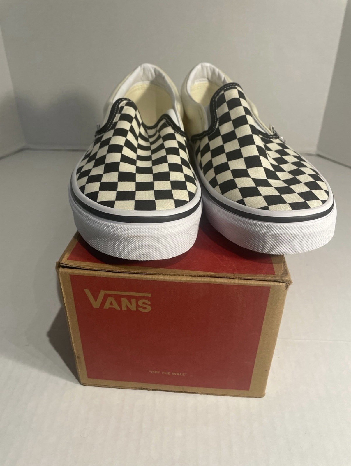 SAOLA VANS Slip On Classico Nero Bianco Scacchiera 10 Uomo 11 5 Donna
