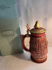 Vintage Avon 1989 Tribute to American Firefighters Stein Made in Brazil