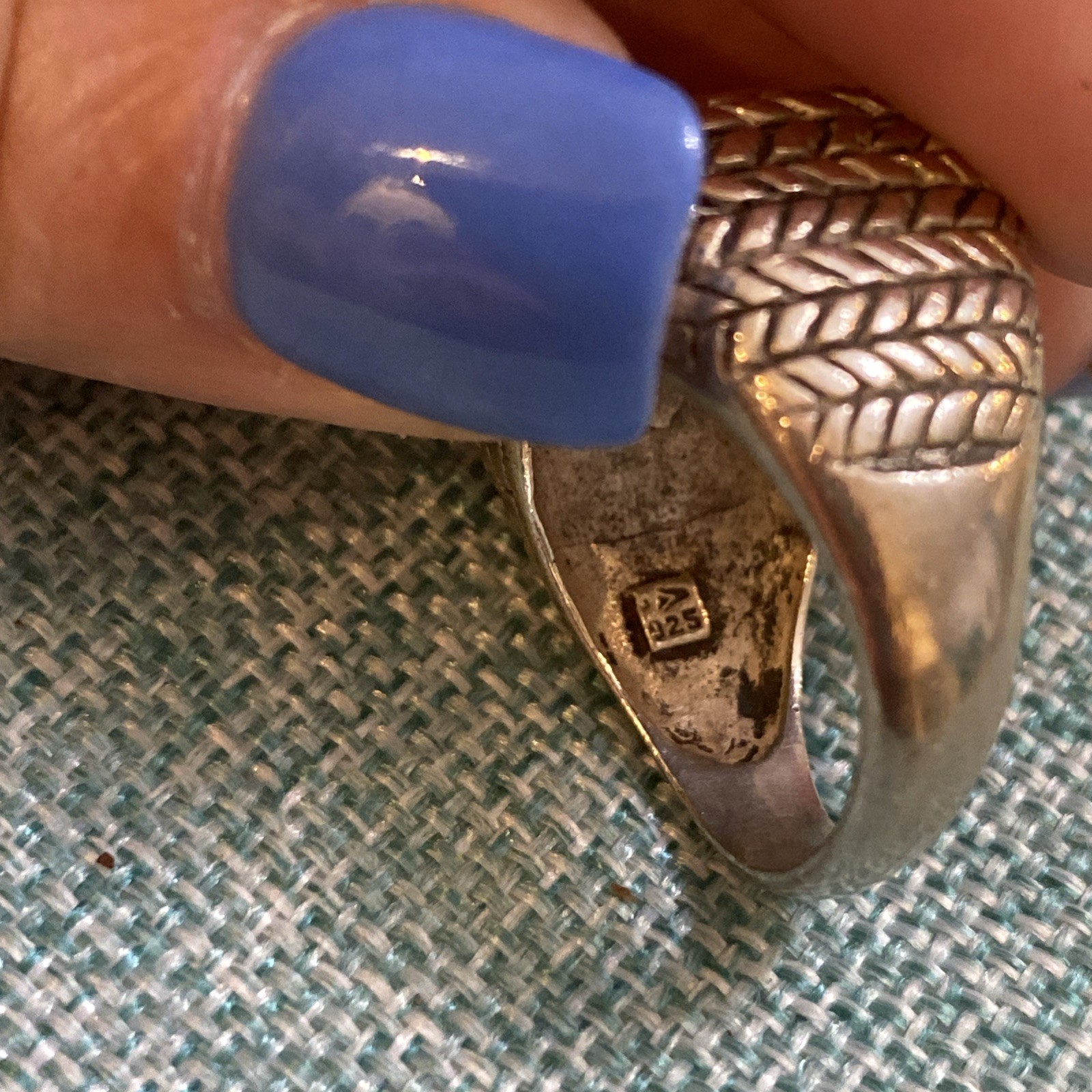 Silpada Sterling Silver Ring Square Shape Divot P… - image 6