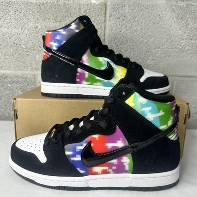 Nike SB Dunk High Pro TV Signal White Black-Infrared MEN'S Sz 11 CZ2253-100