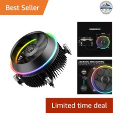 Low Profile CPU Cooler Fits Intel LGA 1851 1700 90mm 72mm ARGB PWM 4 Pin