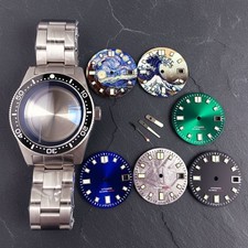 41mm Watch Case Set Diving Bezel 20ATM Sapphire For NH35 NH36 Movement Luminous