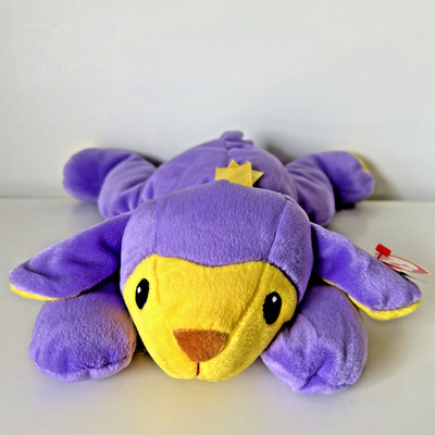 TY Pillow Pal Purple BABA Lamb Sheep Plush 14  Stuffed Animal 1998 Machine wash