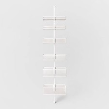 Brightroom Minimalist Metal 6 Mesh Baskets Over-the-Door Storage Rack Hanging