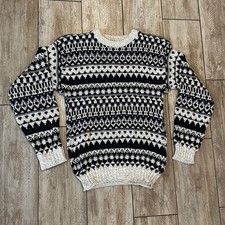 VTG 90s Pullover Knit Sweater 100 Cotton Men s S-M. Fieldmaster USA MADE -READ
