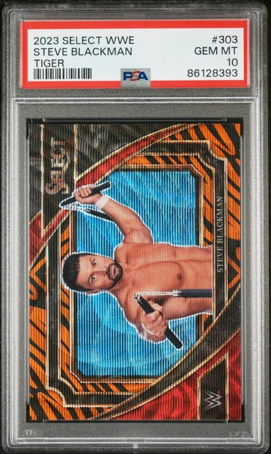 2023 Select WWE Steve Blackman Mezzanine Tiger Parallel PSA 10