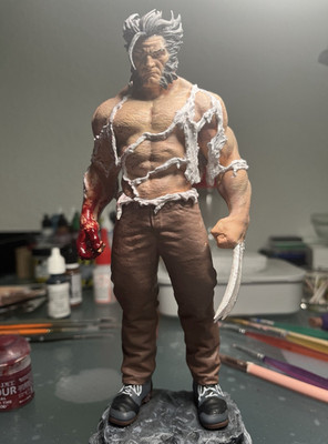 Wolverine X-Men Action-Figur, blutige Bemalung, Resin, mehrfarbig