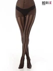Pamela Mann Stripe Tights Solid Sheer Hosiery Grunge Punk Retro
