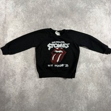 The Rolling Stones US Tour 78 Black Graphic Sweatshirt 18M Kids Retro