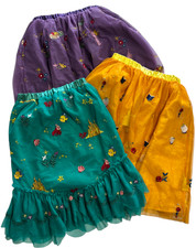 3 Hanna Andersson Disney Tulle Skirts Girl's M Beauty Rapunzel Little Mermaid