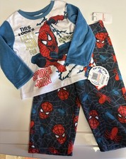 NWT Marvel Spiderman Size 2T Fleece Pajama Set Cozy 