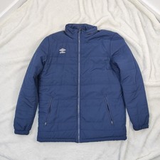 Umbro Essential Bench Jacket Men's Size L Dark Navy Padded Football Coat Excelle