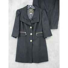 Mary Kay GK Direct Skirt Suit  Womens 4 Petite Iridescent Office Career Classic