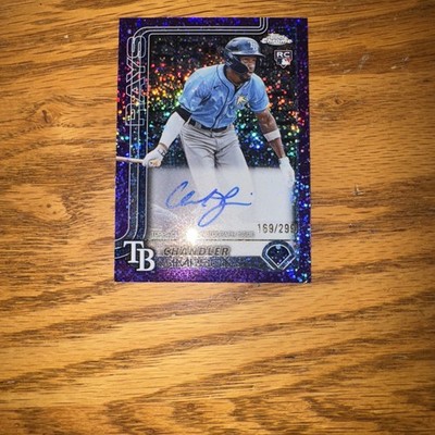 CHANDLER SIMPSON PURPLE SPECKLE REFRACTOR AUTO /299 ROOKIE 2025