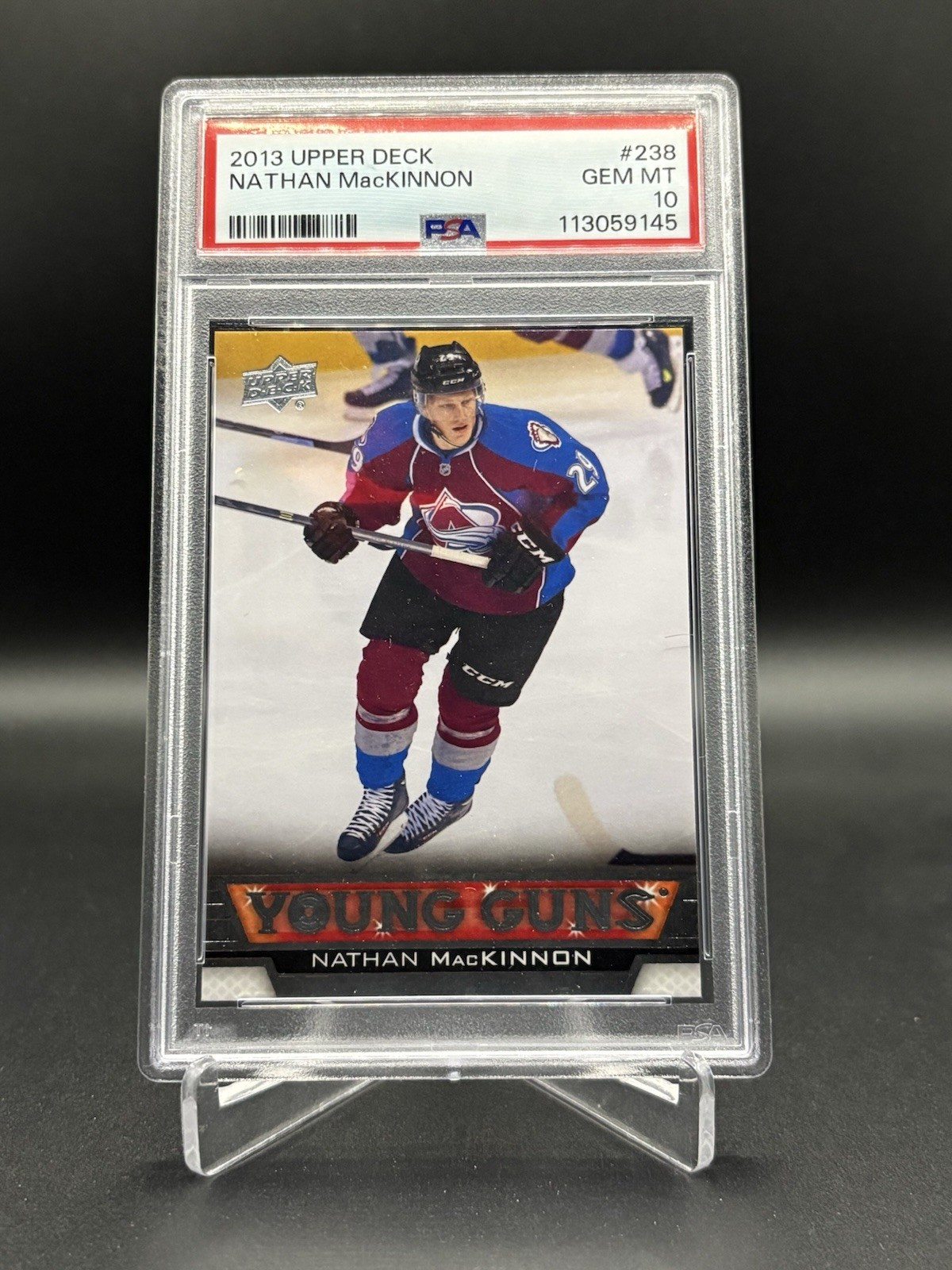 2013 Upper Deck Young Guns Nathan MacKinnon Rookie RC #238 PSA 10 Avalanche