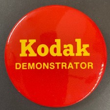 Kodak Demonstrator Pinback Button Round Vintage Advertising 3"