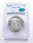 1922-D Peace Silver Dollar MS63 PCGS CAC *7038