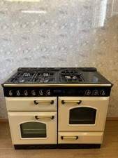 ALL GAS RANGEMASTER CLASSIC 110CM RANGE COOKER IN CREAM AND BRASS, Ref--ED399