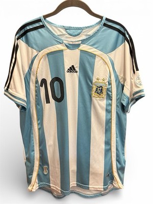 入手困難Messi 10 ワールドカップ記念オーセンティックユニフォーム Collectible Messi #10 Argentina Germany World Cup 2006 Home Jersey